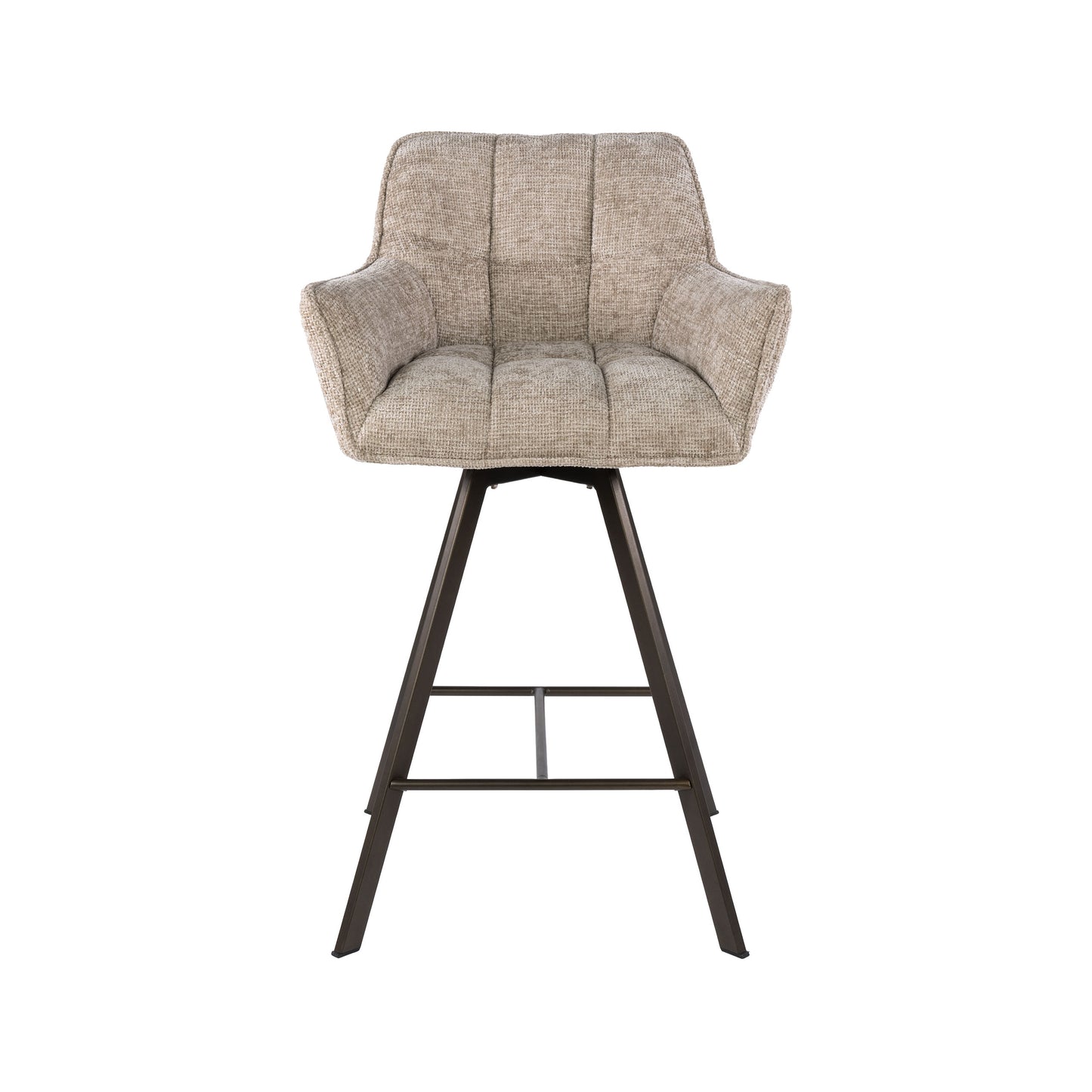 Barstuhl – drehbar 2-er pack – 56×52×95 cm – Hoven taupe | Modell N0285