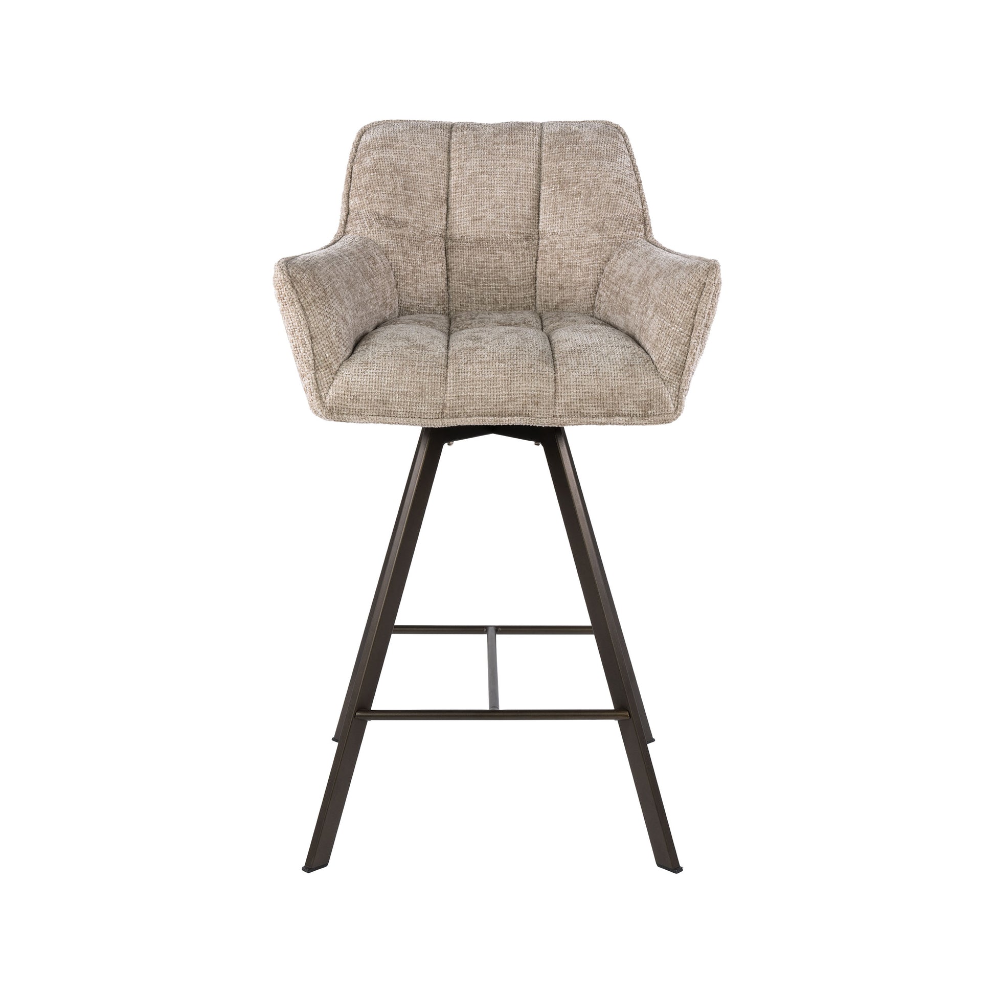 Barstuhl – drehbar 2-er pack – 56×52×95 cm – Hoven taupe | Modell N0285
