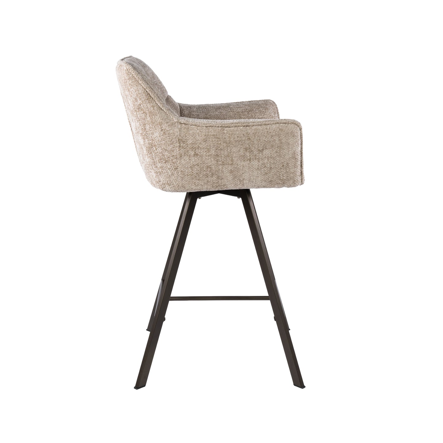Barstuhl – drehbar 2-er pack – 56×52×95 cm – Hoven taupe | Modell N0285