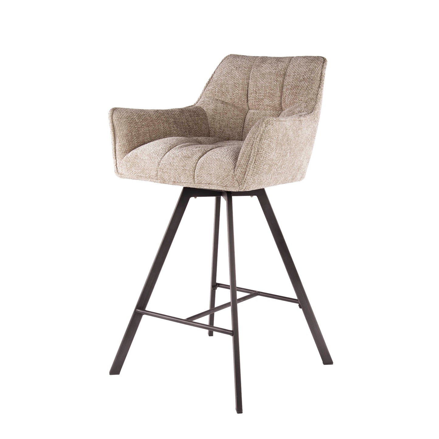 Barstuhl – drehbar 2-er pack – 56×52×95 cm – Hoven taupe | Modell N0285