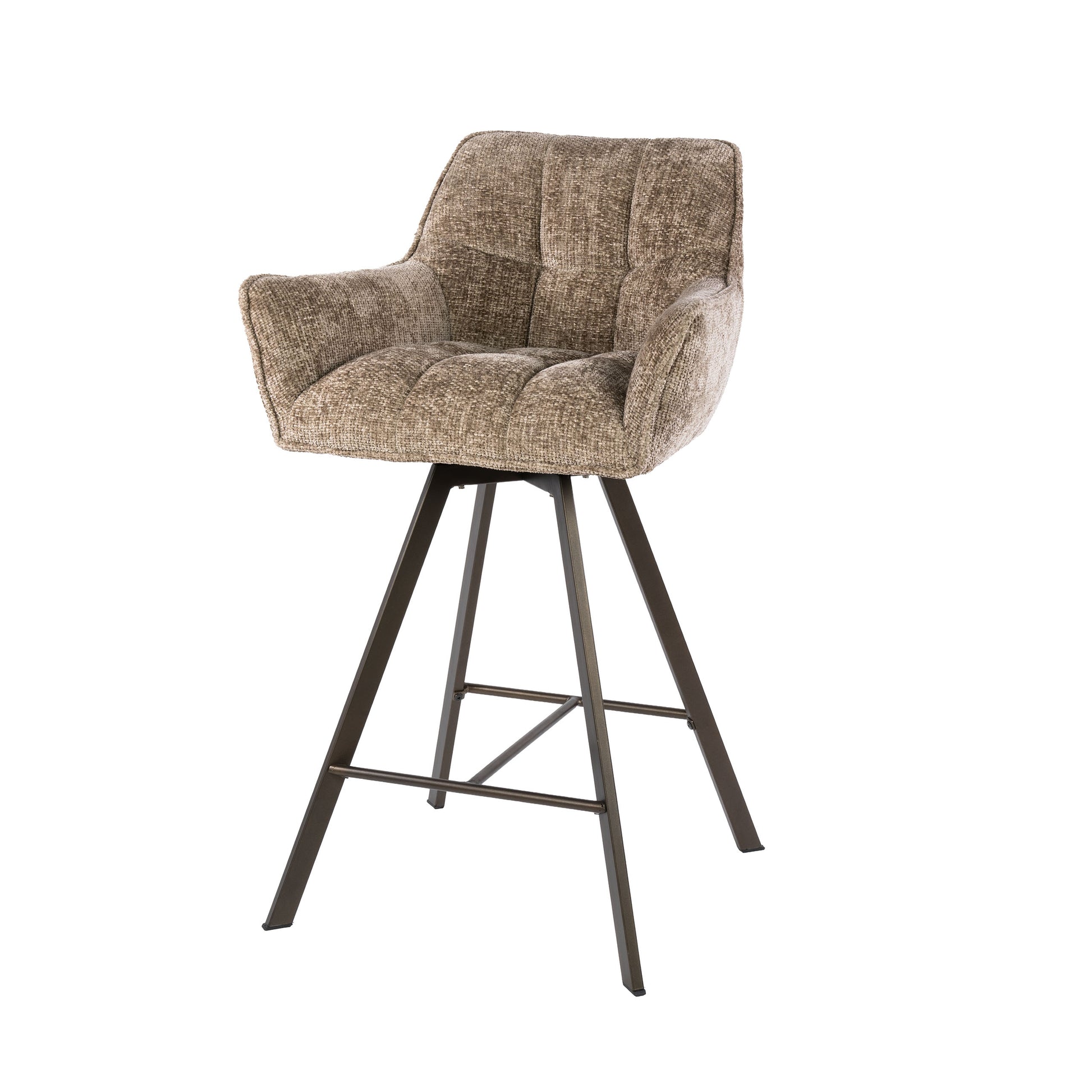 Barstuhl – drehbar 2-er pack – 56×52×95 cm – Hoven taupe | Modell N0285