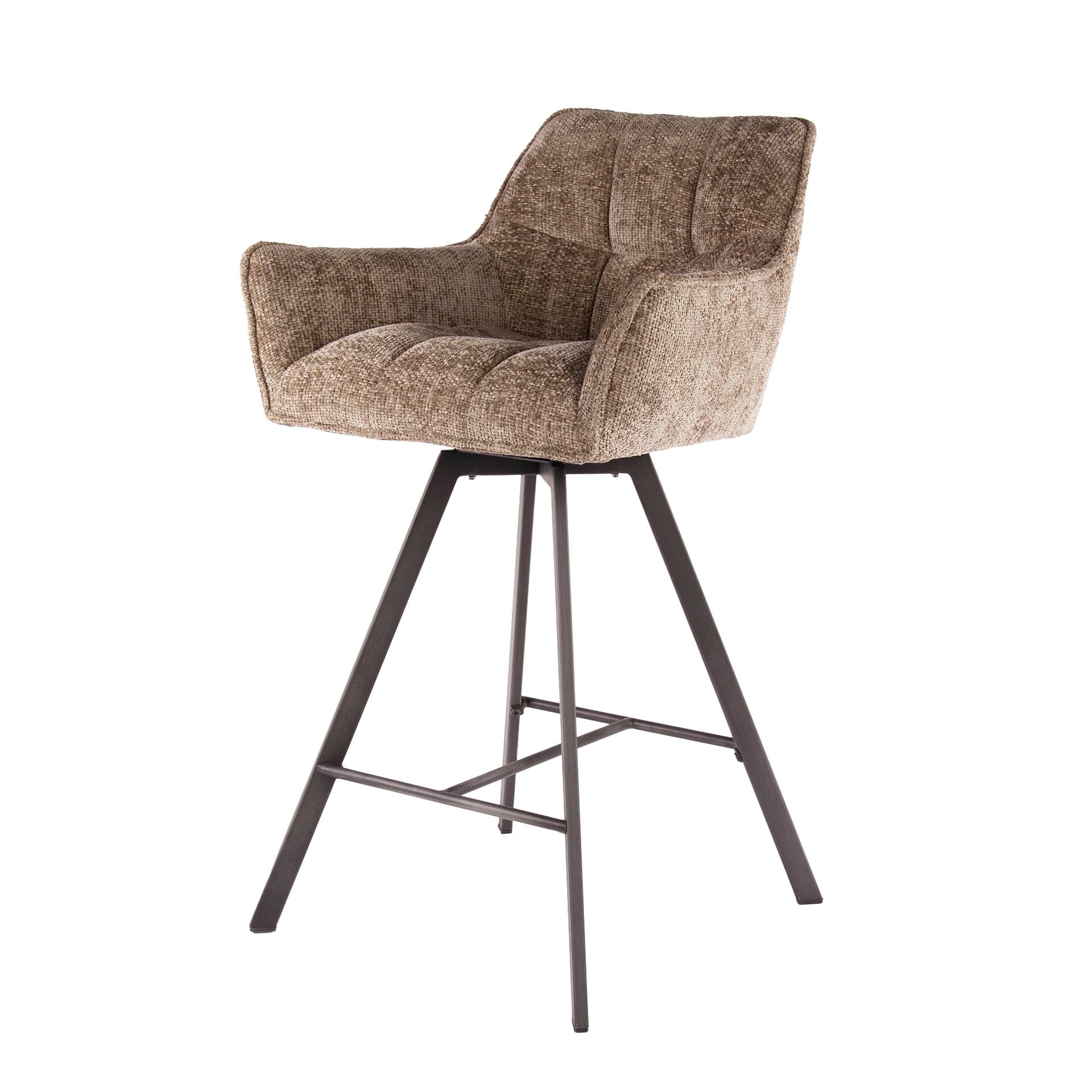 Barstuhl – drehbar 2-er pack – 56×52×95 cm – Hoven taupe | Modell N0285