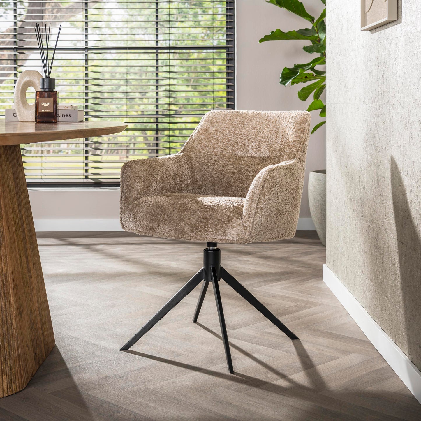 Stuhl – drehbar 2-er pack – 61×62×83 cm – Hoven taupe | Modell N0286