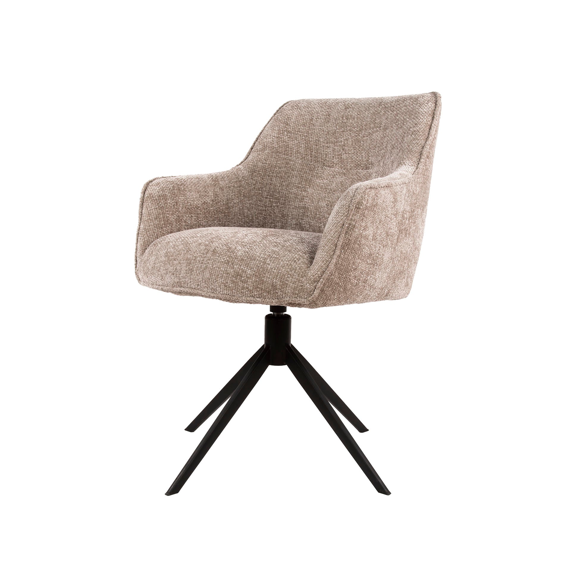 Stuhl – drehbar 2-er pack – 61×62×83 cm – Hoven taupe | Modell N0286