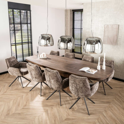 Stuhl – drehbar 2-er pack – 66×67×90 cm – Hoven taupe | Modell N0288