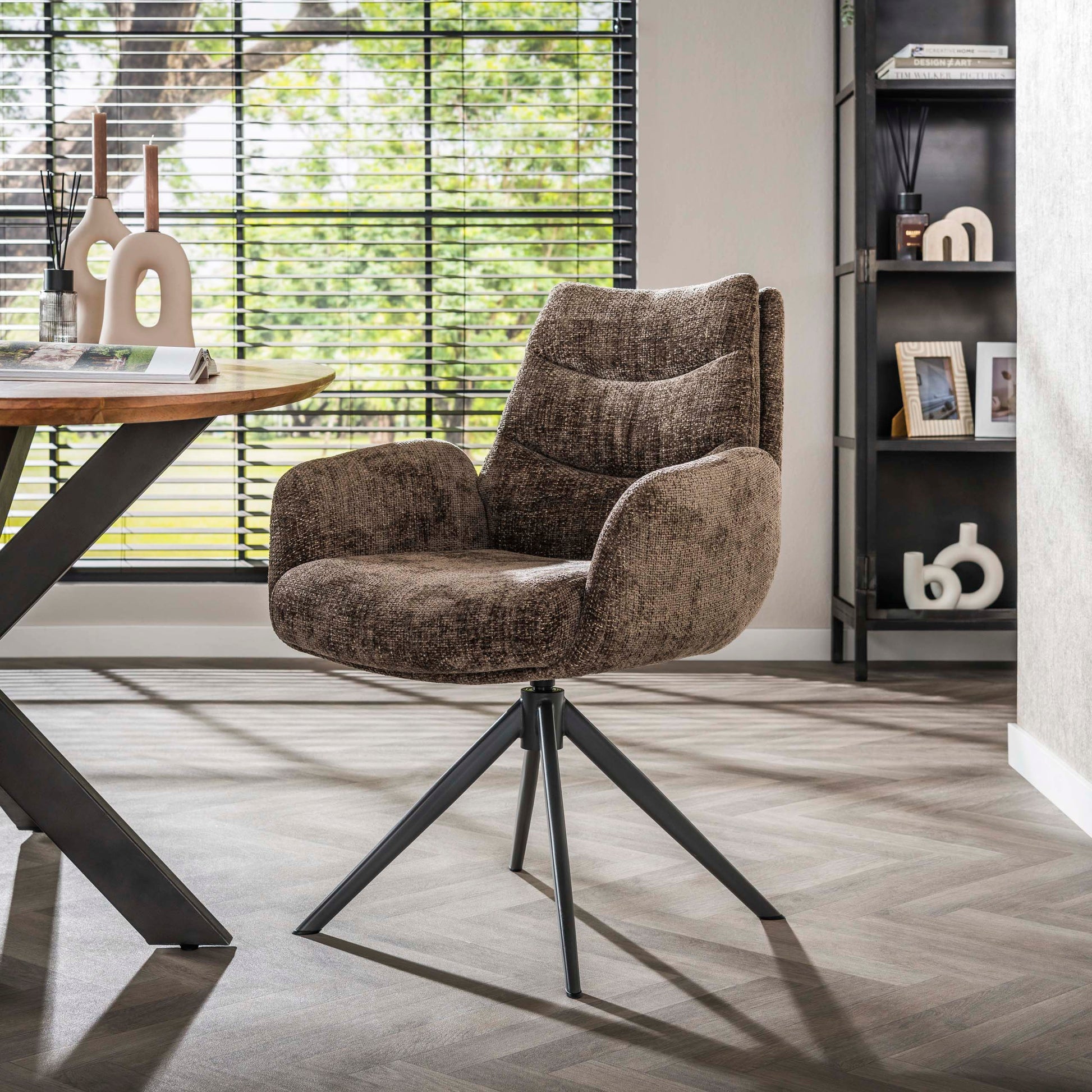 Stuhl – drehbar 2-er pack – 66×67×90 cm – Hoven taupe | Modell N0288