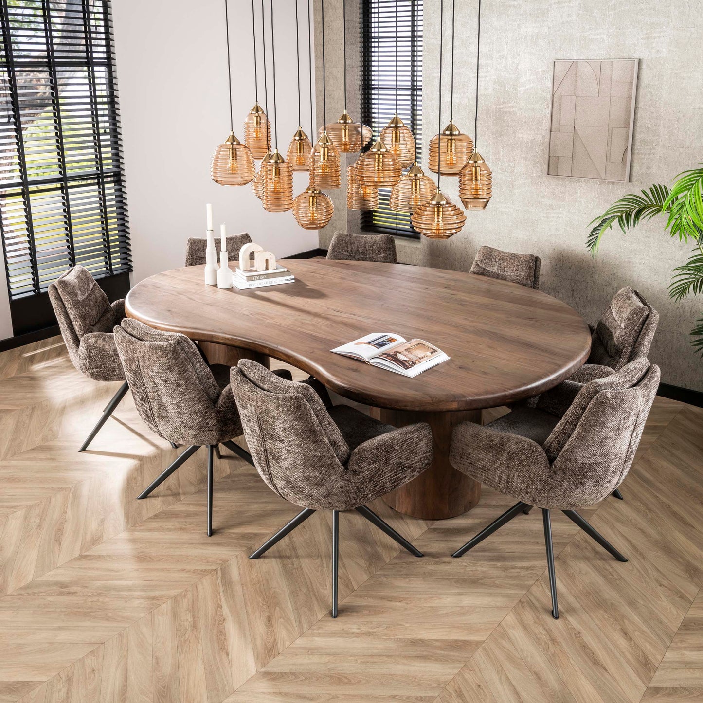Stuhl – drehbar 2-er pack – 66×67×90 cm – Hoven taupe | Modell N0288