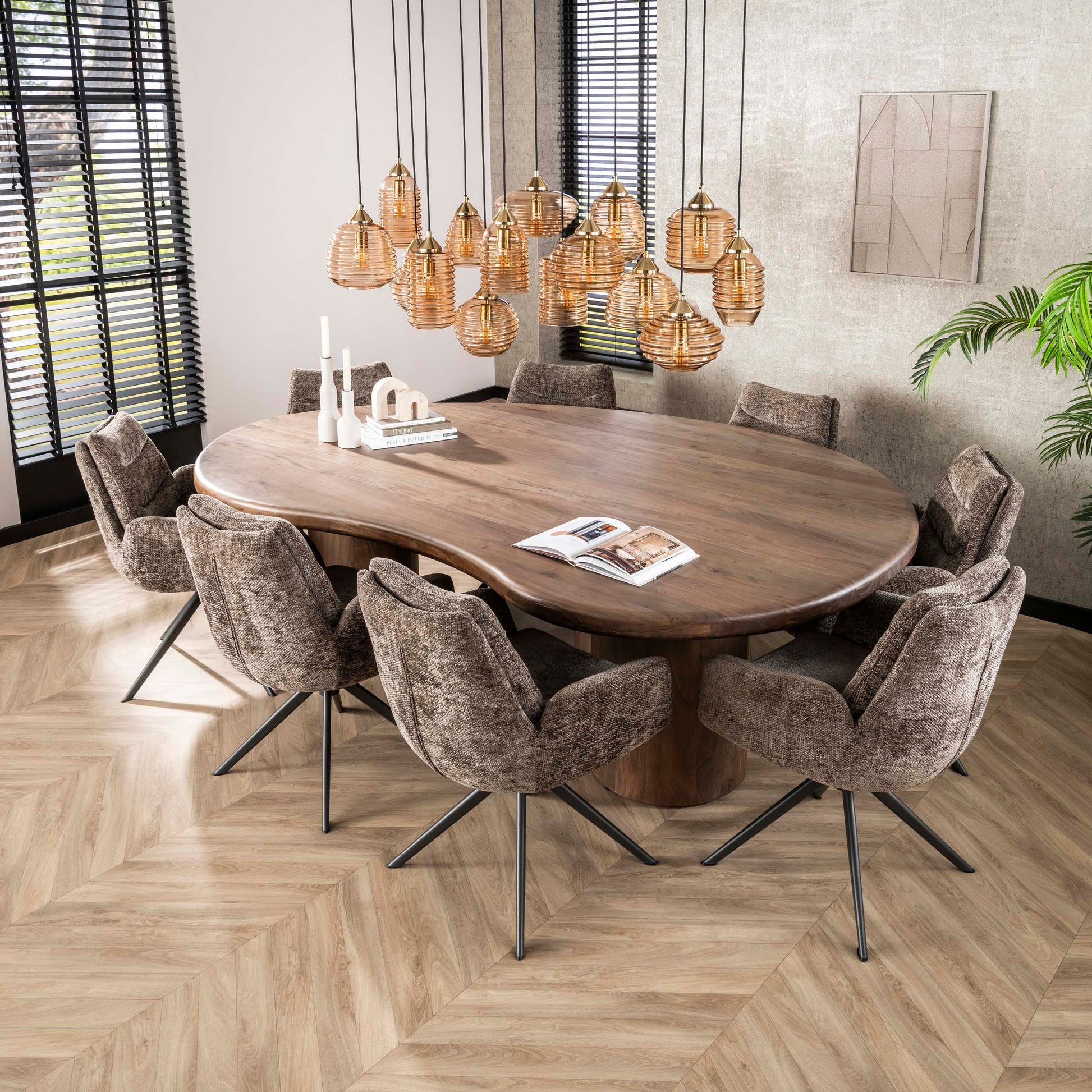 Stuhl – drehbar 2-er pack – 66×67×90 cm – Hoven taupe | Modell N0288