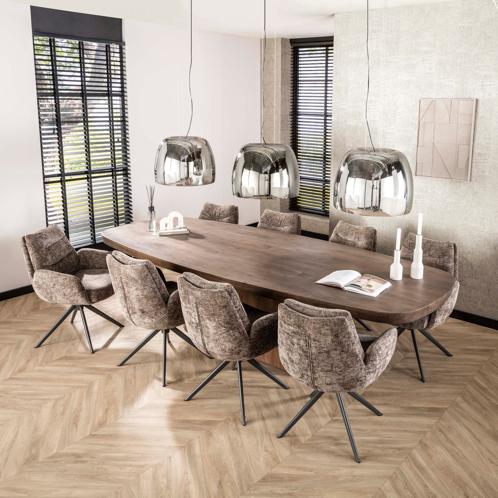 Stuhl – drehbar 2-er pack – 66×67×90 cm – Hoven taupe | Modell N0288
