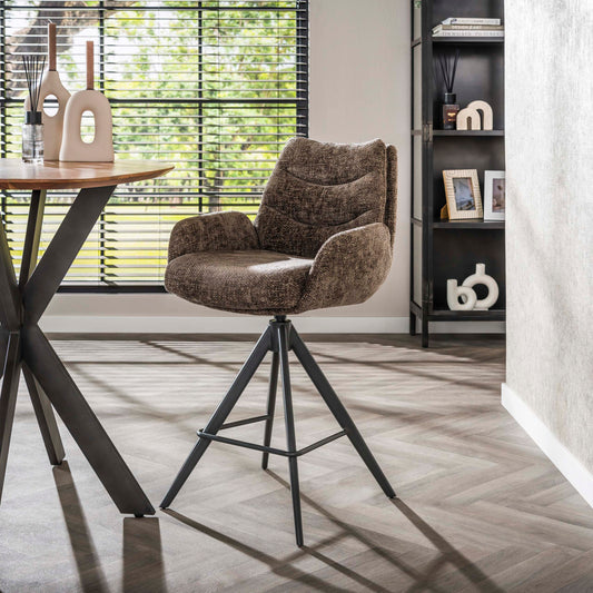 Barstuhl – drehbar 2-er pack – 56×60×99 cm – Hoven taupe | Modell N0289