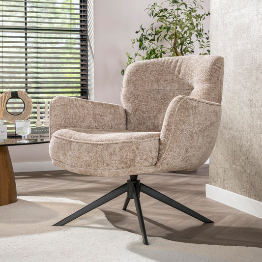 Sessel – drehbar – 75×79×83 cm – Hoven sand | Modell N0292