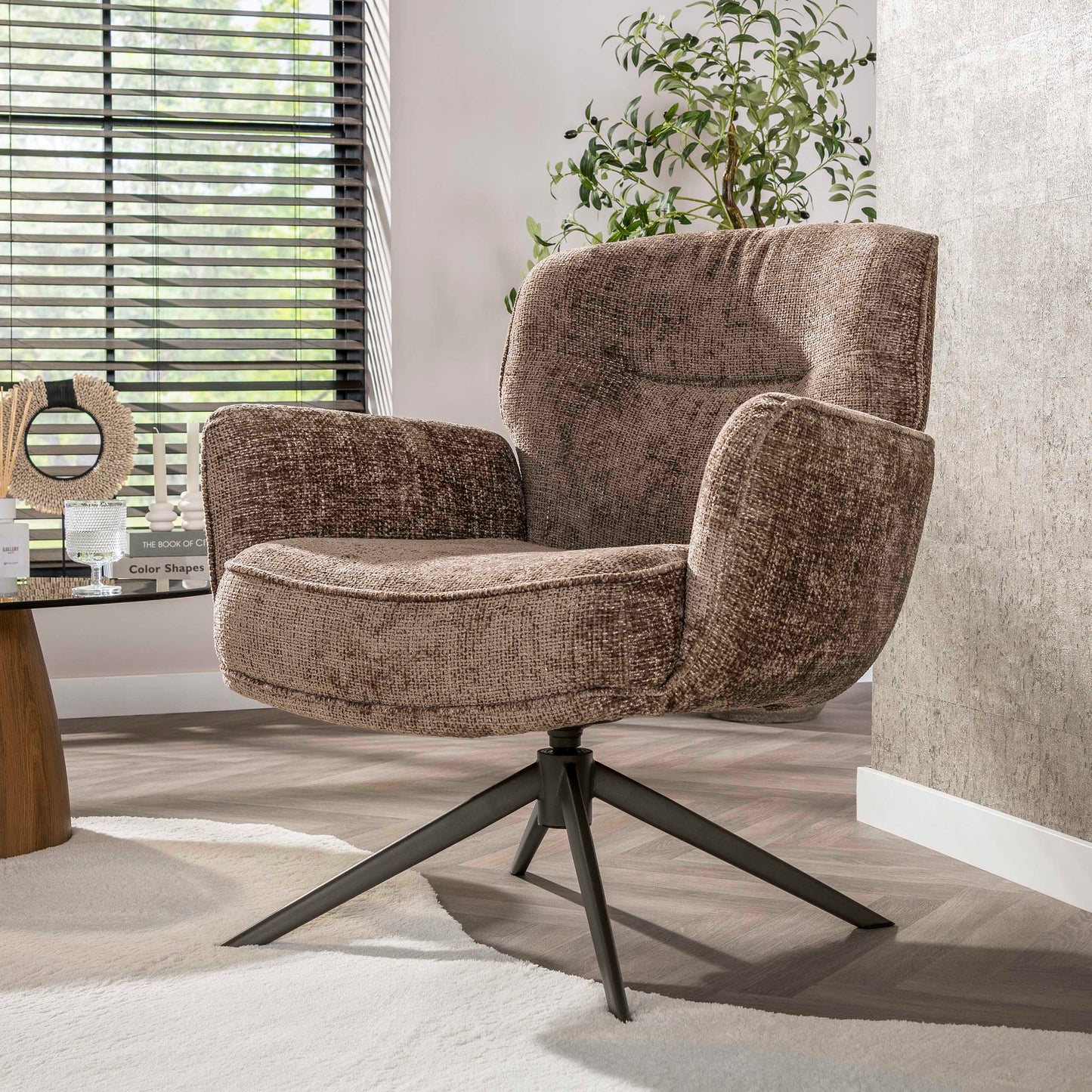 Sessel – drehbar – 75×79×83 cm – Hoven sand | Modell N0292