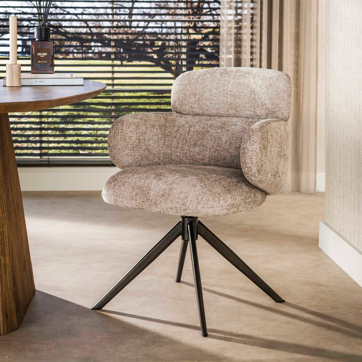 Stuhl – drehbar 2-er pack – 64×63×83 cm – Hoven sand - braun | Modell N0293