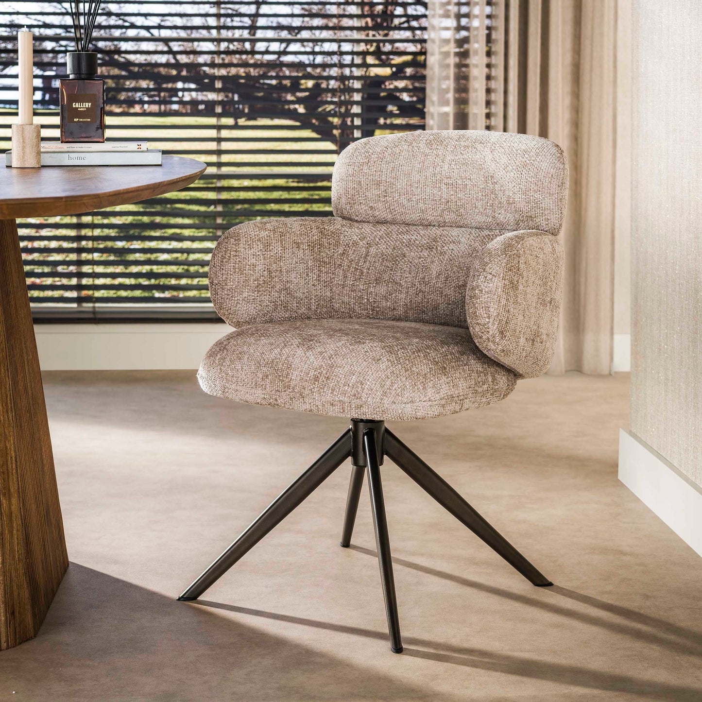 Stuhl – drehbar 2-er pack – 64×63×83 cm – Hoven sand - braun | Modell N0293