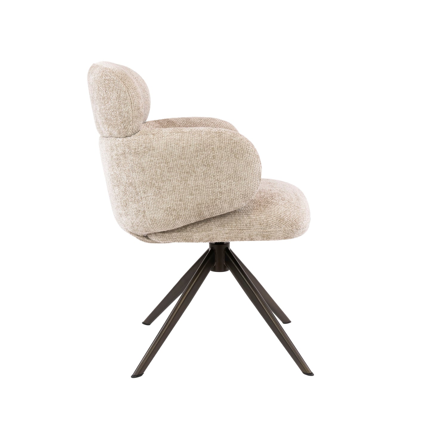 Stuhl – drehbar 2-er pack – 64×63×83 cm – Hoven sand - braun | Modell N0293