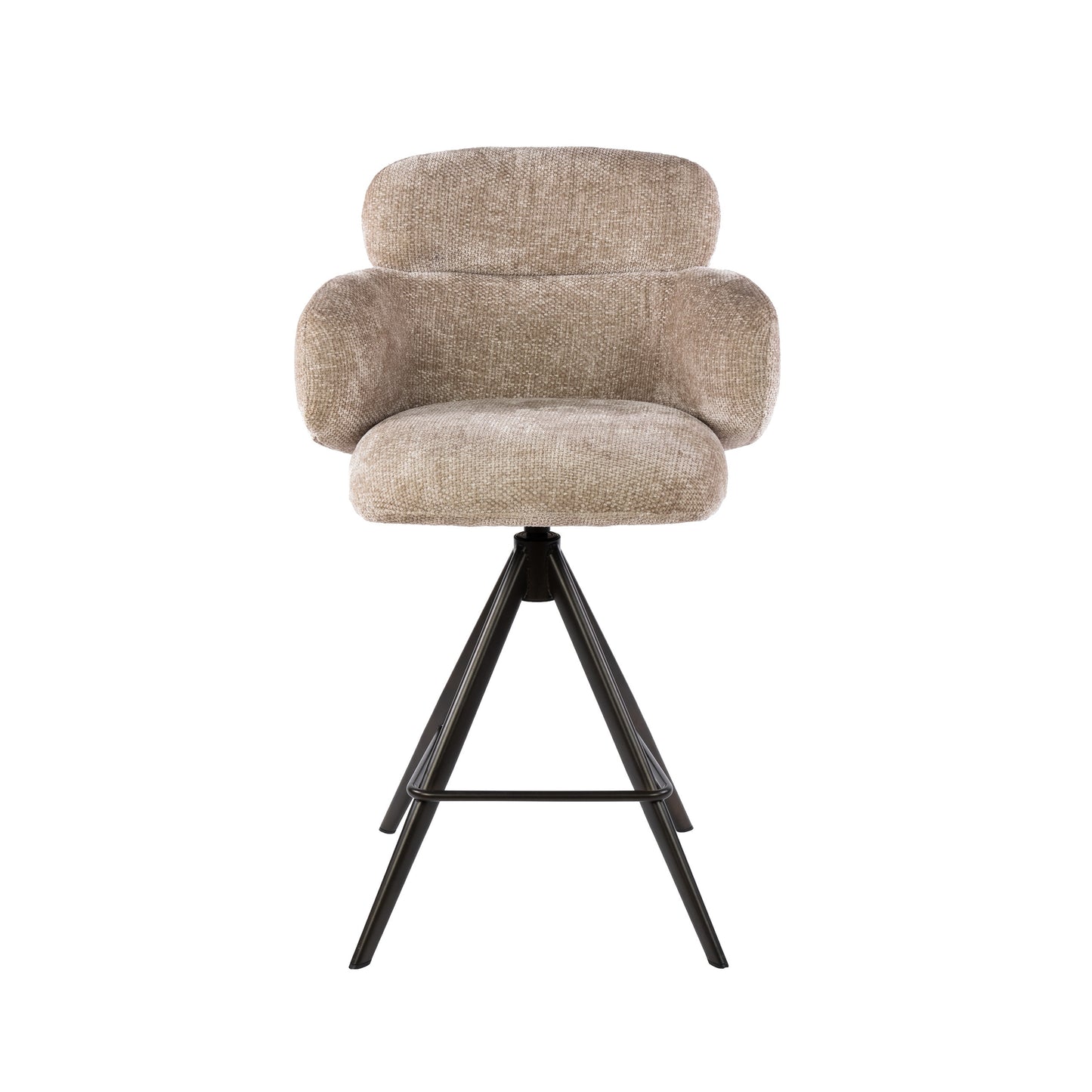 Barstuhl – drehbar 2-er pack – 60×60×98 cm – Hoven sand - braun | Modell N0295