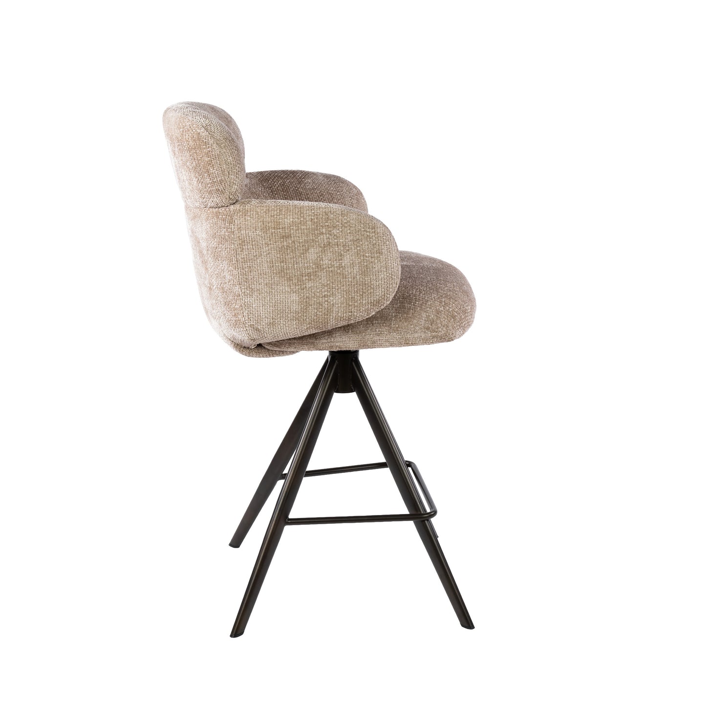 Barstuhl – drehbar 2-er pack – 60×60×98 cm – Hoven sand - braun | Modell N0295