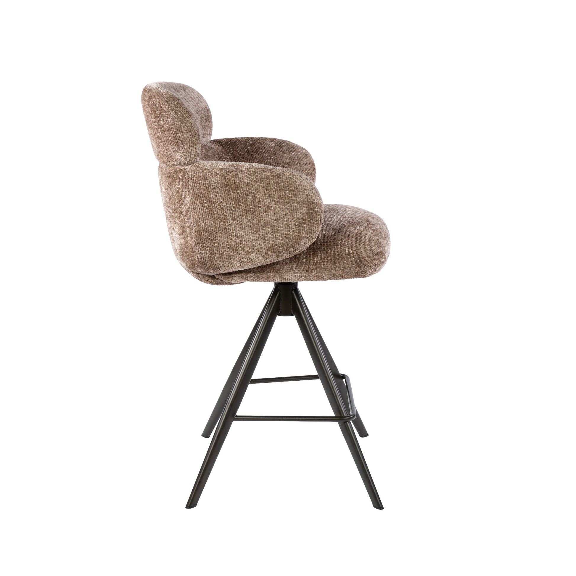 Barstuhl – drehbar 2-er pack – 60×60×98 cm – Hoven sand - braun | Modell N0295