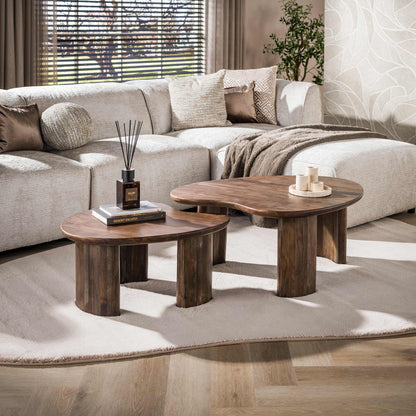 Couchtisch – 99×76×42 cm – Massiv Akazie braun | Modell N0298