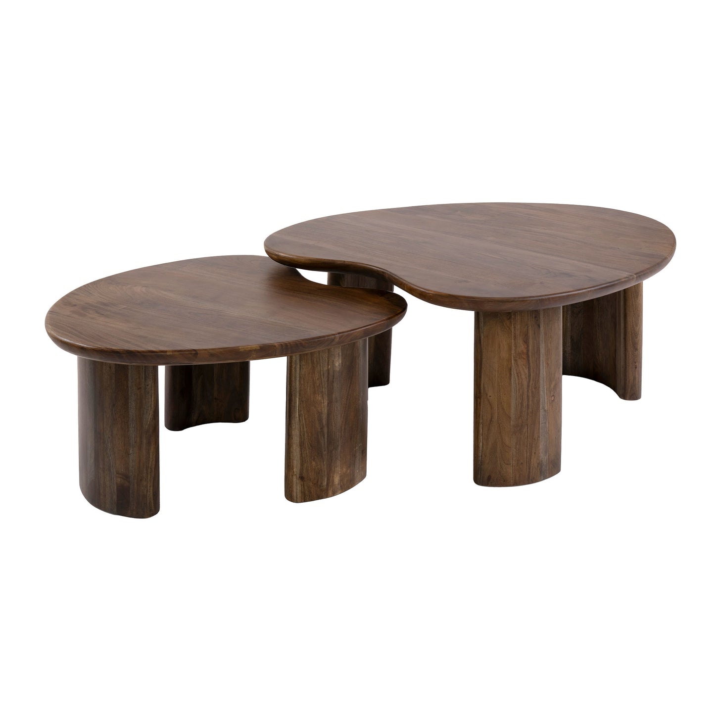 Couchtisch – 99×76×42 cm – Massiv Akazie braun | Modell N0298