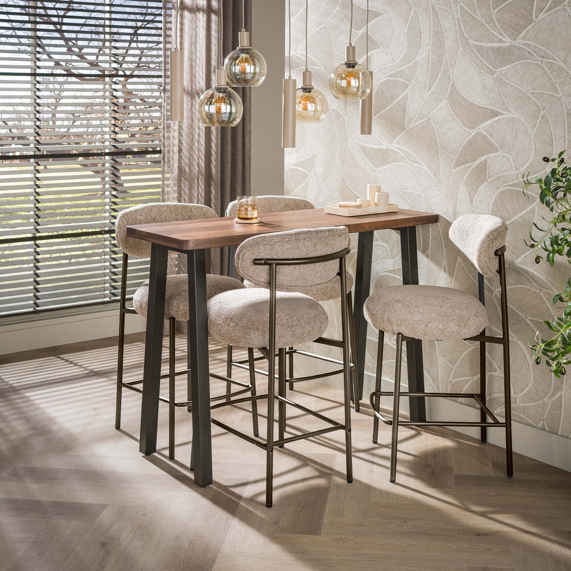 Bartisch – 130×45×92 cm – Massiv Akazie braun | Modell N0299