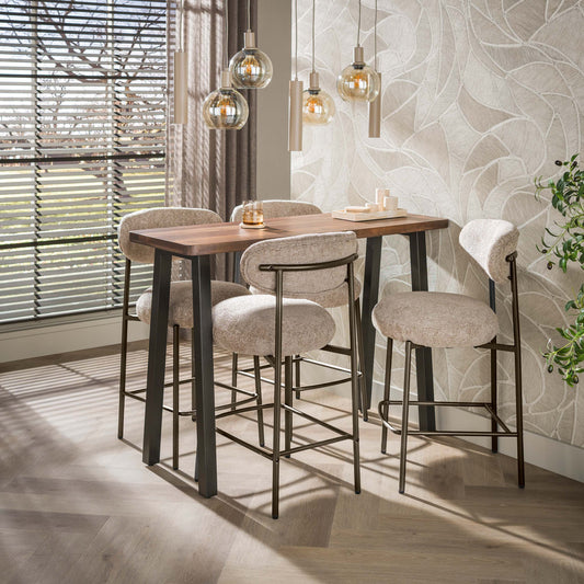 Bartisch – 130×45×92 cm – Massiv Akazie braun | Modell N0299
