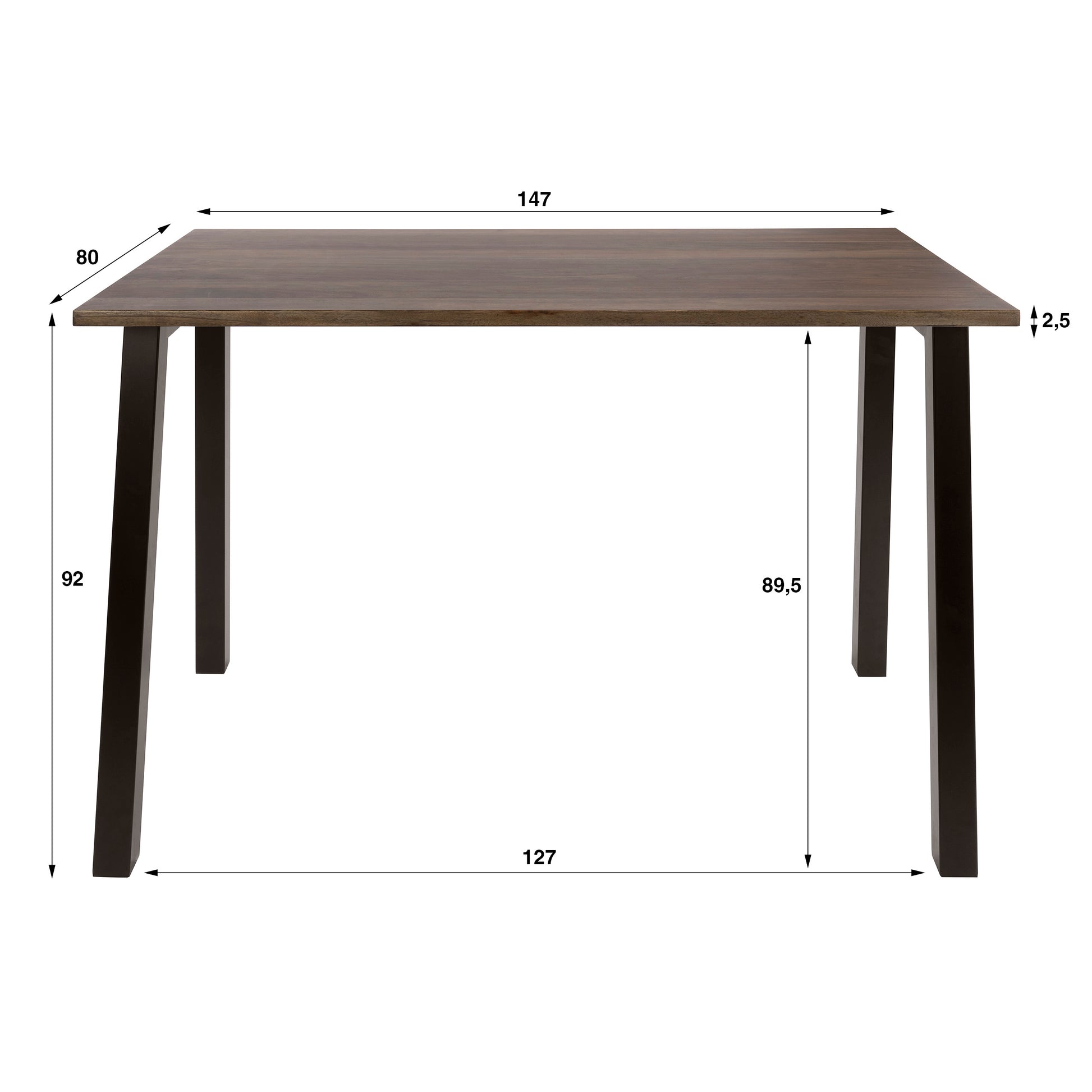 Bartisch – 147×80×92 cm – Massiv Akazie braun | Modell N0300