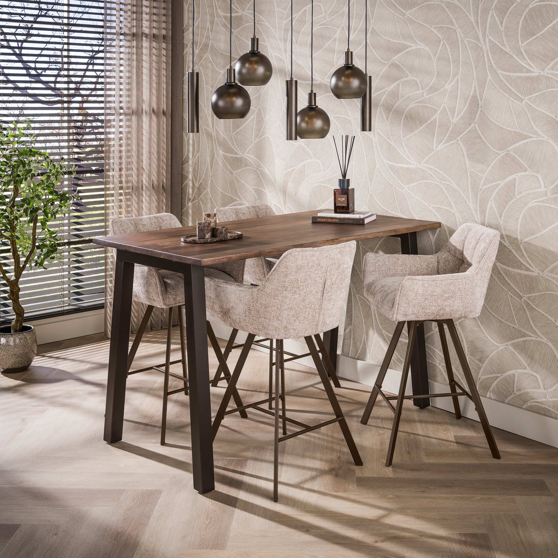 Bartisch – 147×80×92 cm – Massiv Akazie braun | Modell N0300