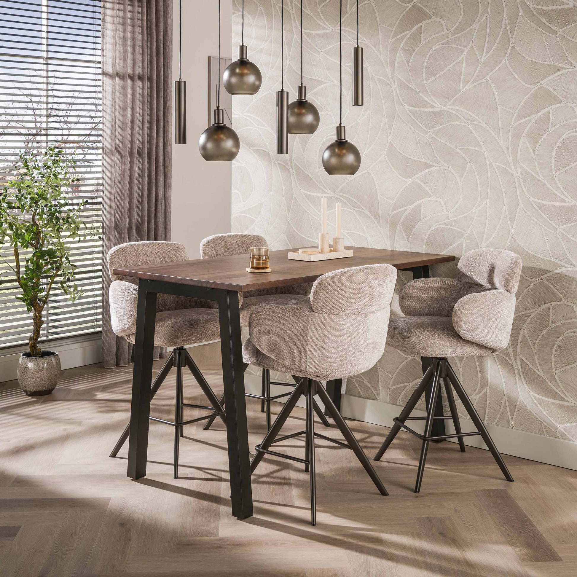 Bartisch – 147×80×92 cm – Massiv Akazie braun | Modell N0300