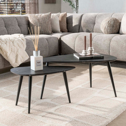 Couchtisch – 80×44×40 cm – 3D Melamin graphite | Modell N0307
