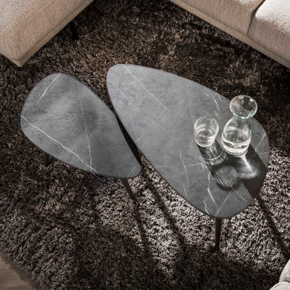 Couchtisch – 80×44×40 cm – 3D Melamin graphite | Modell N0307