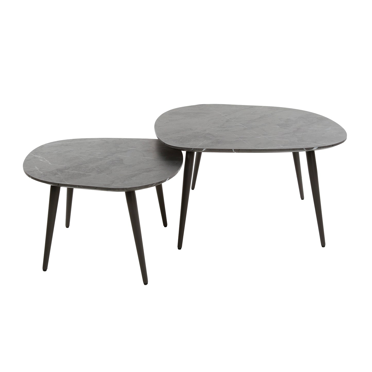Couchtisch – 85×79×40 cm – 3D Melamin graphite | Modell N0308