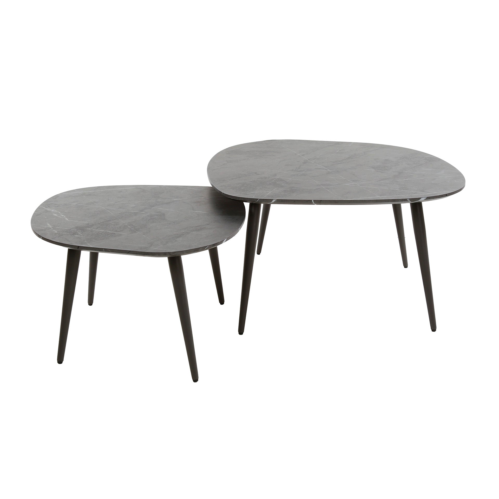 Couchtisch – 85×79×40 cm – 3D Melamin graphite | Modell N0308
