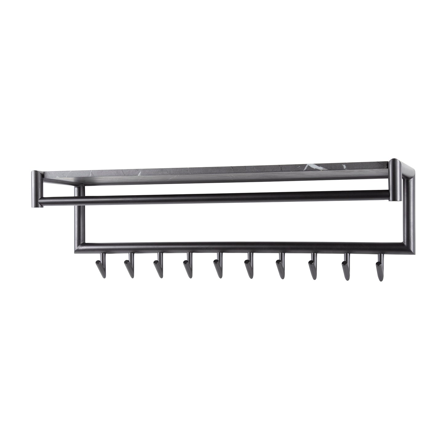 Garderobe – hutablage – 100×27×30 cm – 3D Melamin graphite | Modell N0311