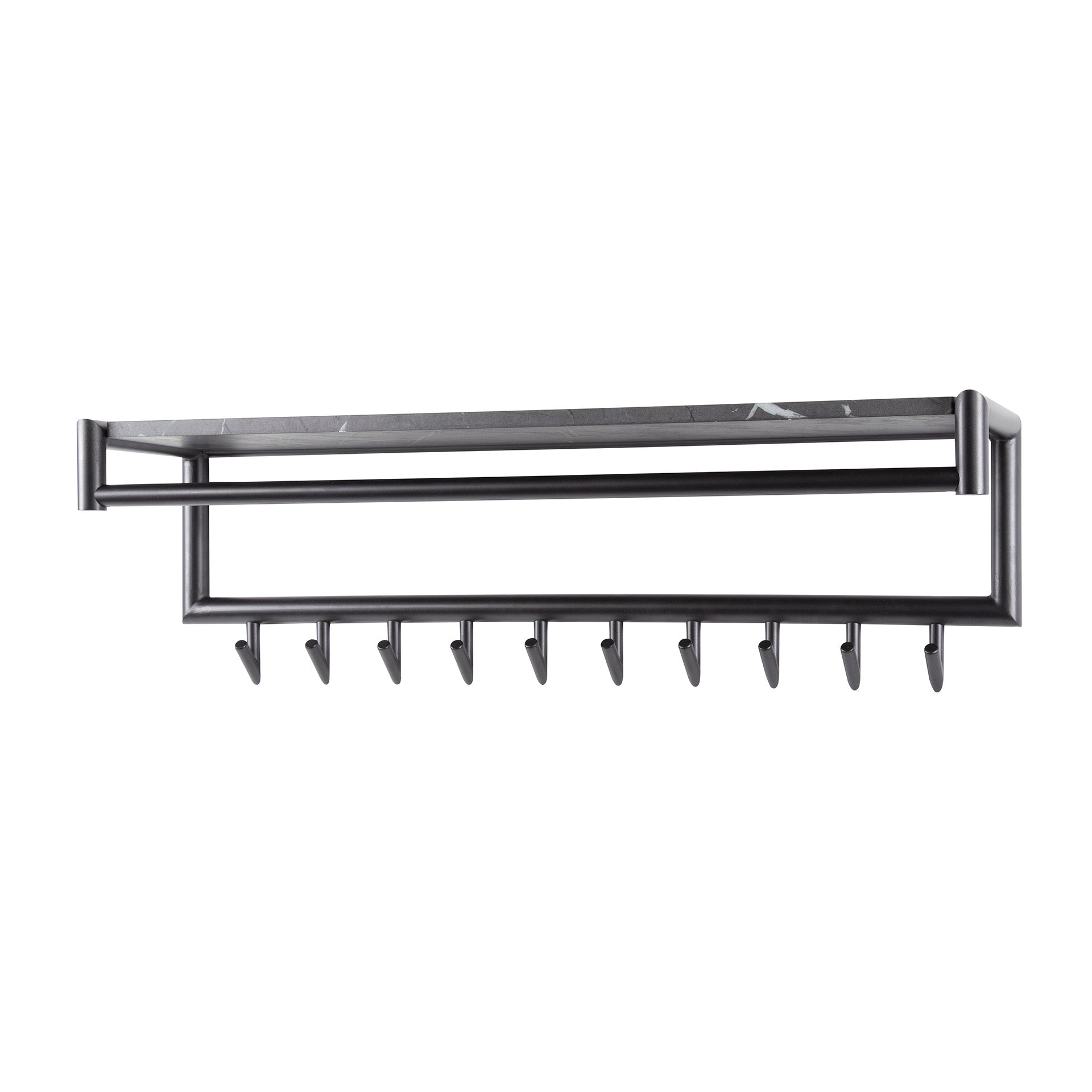Garderobe – hutablage – 100×27×30 cm – 3D Melamin graphite | Modell N0311