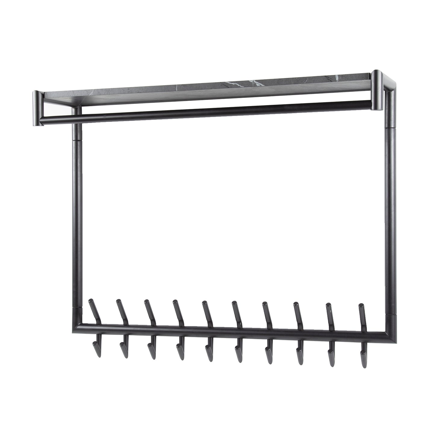 Garderobe – hutablage – 100×27×80 cm – 3D Melamin graphite | Modell N0312