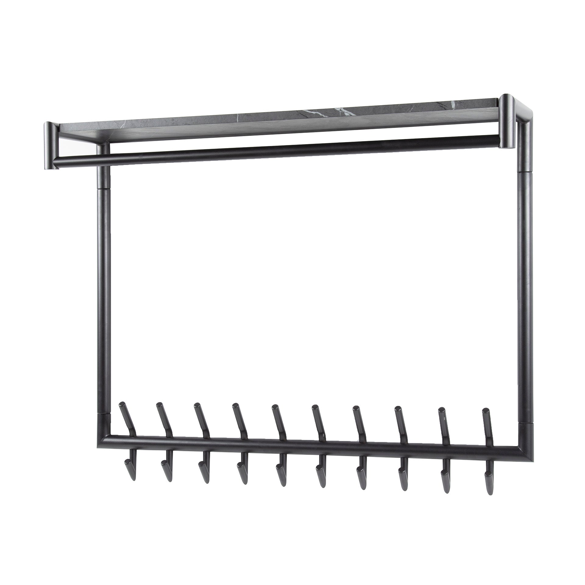 Garderobe – hutablage – 100×27×80 cm – 3D Melamin graphite | Modell N0312