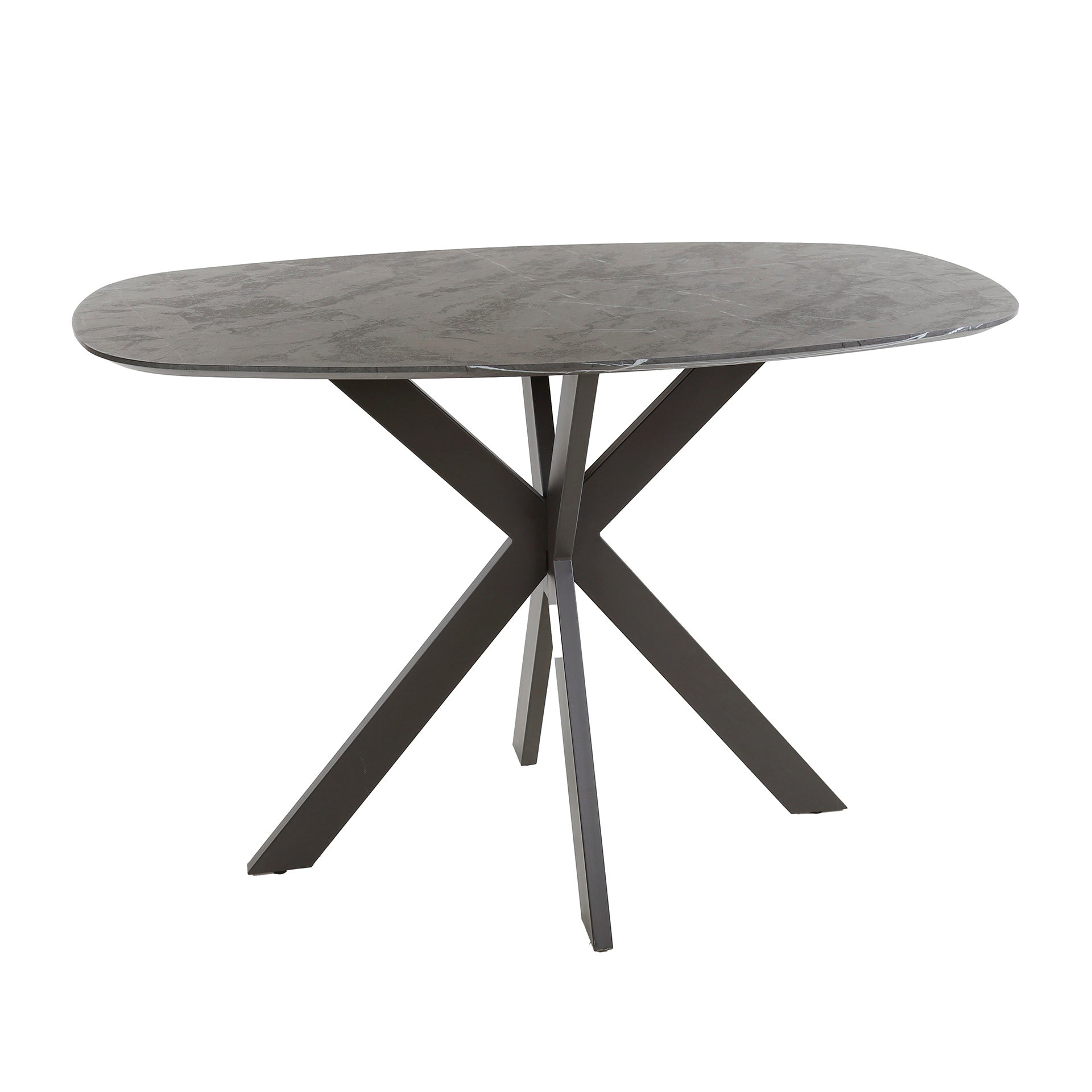 Bartisch – dänisch oval oval – 140×80×93 cm – 3D Melamin graphite | Modell N0314