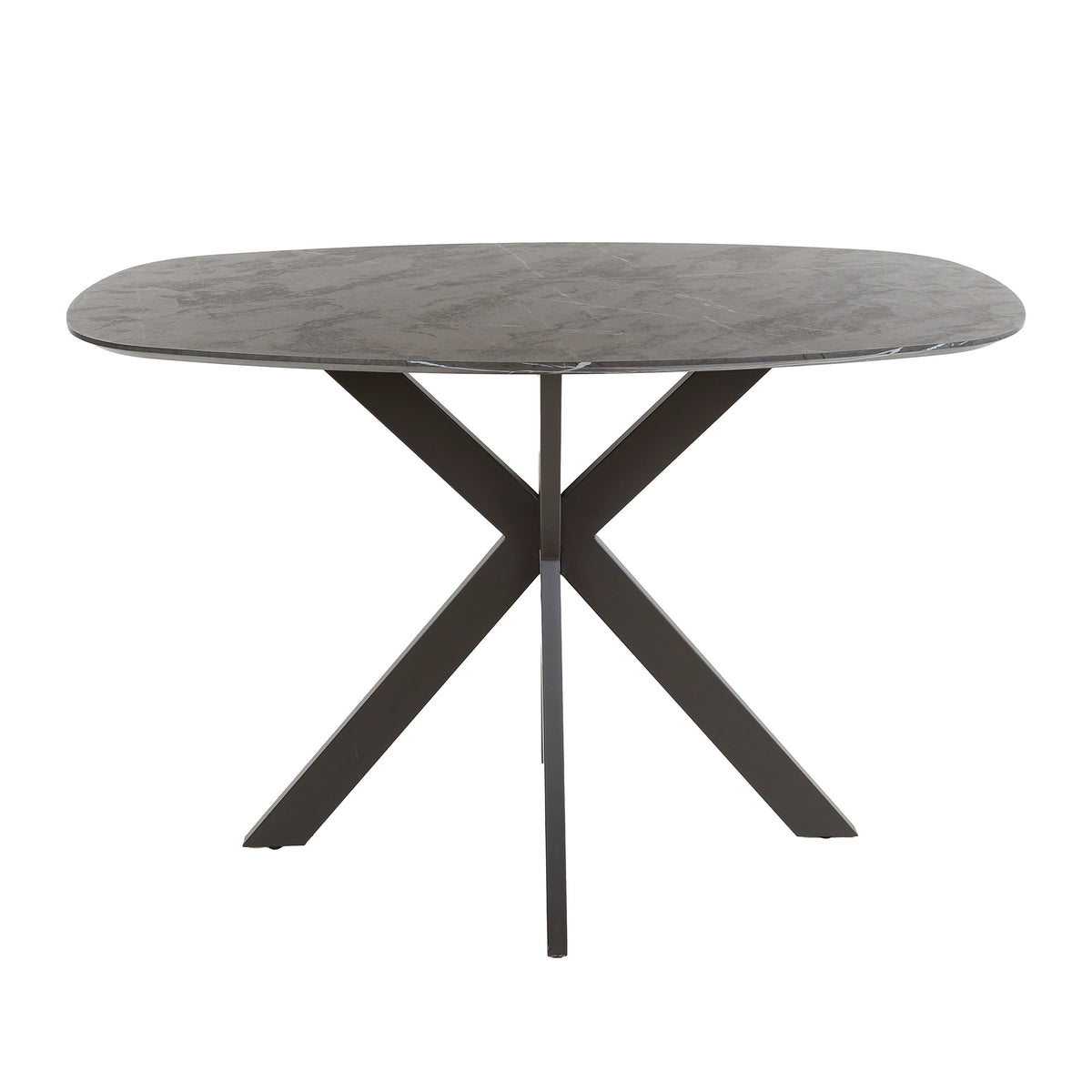 Bartisch – dänisch oval oval – 140×80×93 cm – 3D Melamin graphite | Modell N0314