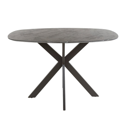 Bartisch – dänisch oval oval – 140×80×93 cm – 3D Melamin graphite | Modell N0314