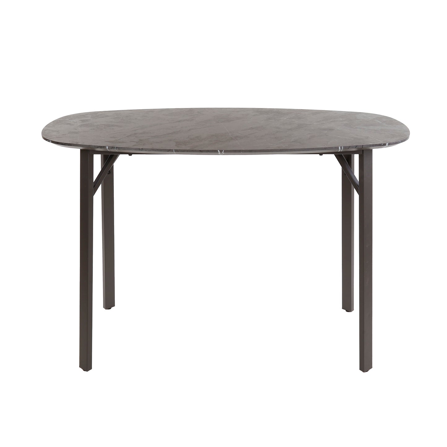Bartisch – dänisch oval oval – 140×75×92 cm – 3D Melamin graphite | Modell N0317