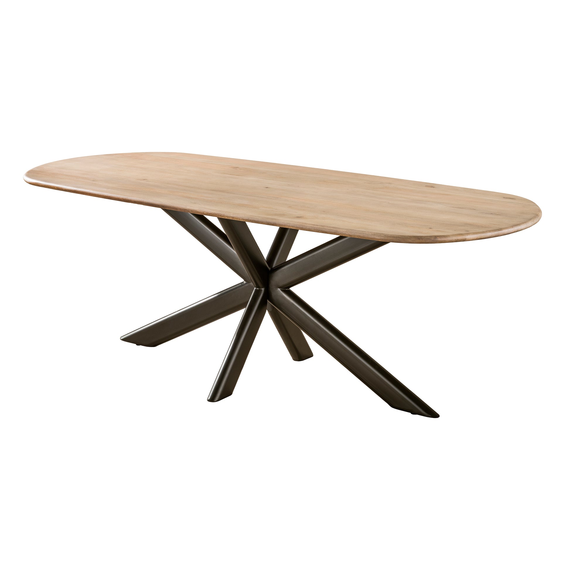 Esstisch – oval – 215×105×76 cm – Massiv Mango sand | Modell N0319