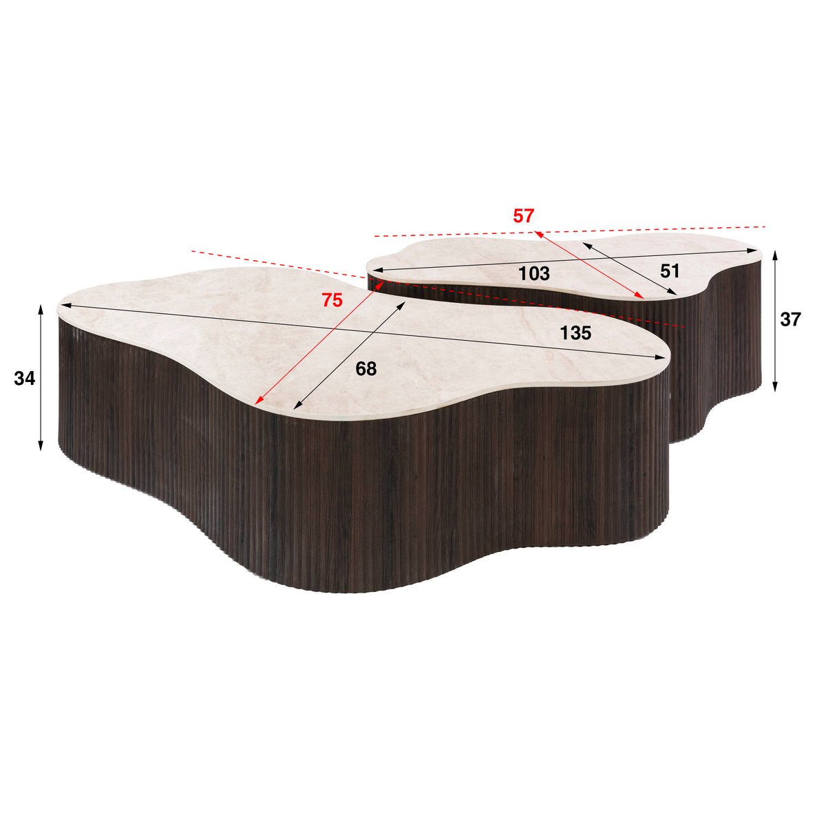 Couchtisch – 135×75×34 cm – 3D Keramik Taj Mahal | Modell N0323