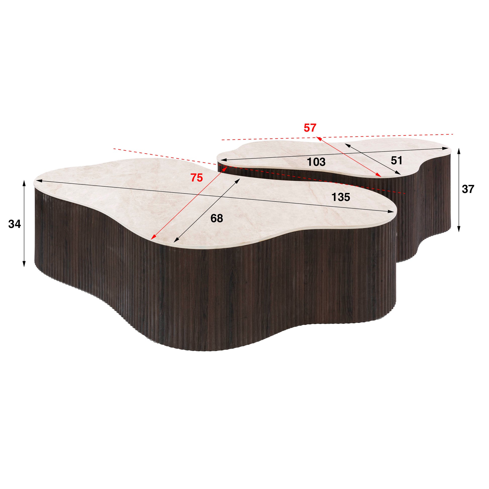 Couchtisch – 135×75×34 cm – 3D Keramik Taj Mahal | Modell N0323