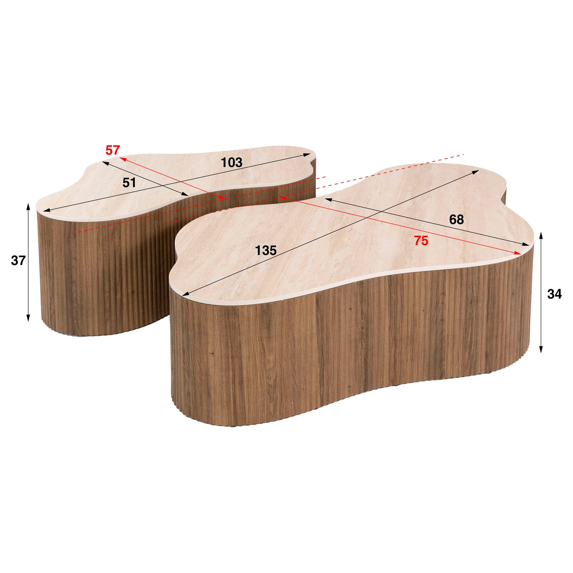 Couchtisch – 135×75×34 cm – 3D Keramik Taj Mahal | Modell N0323