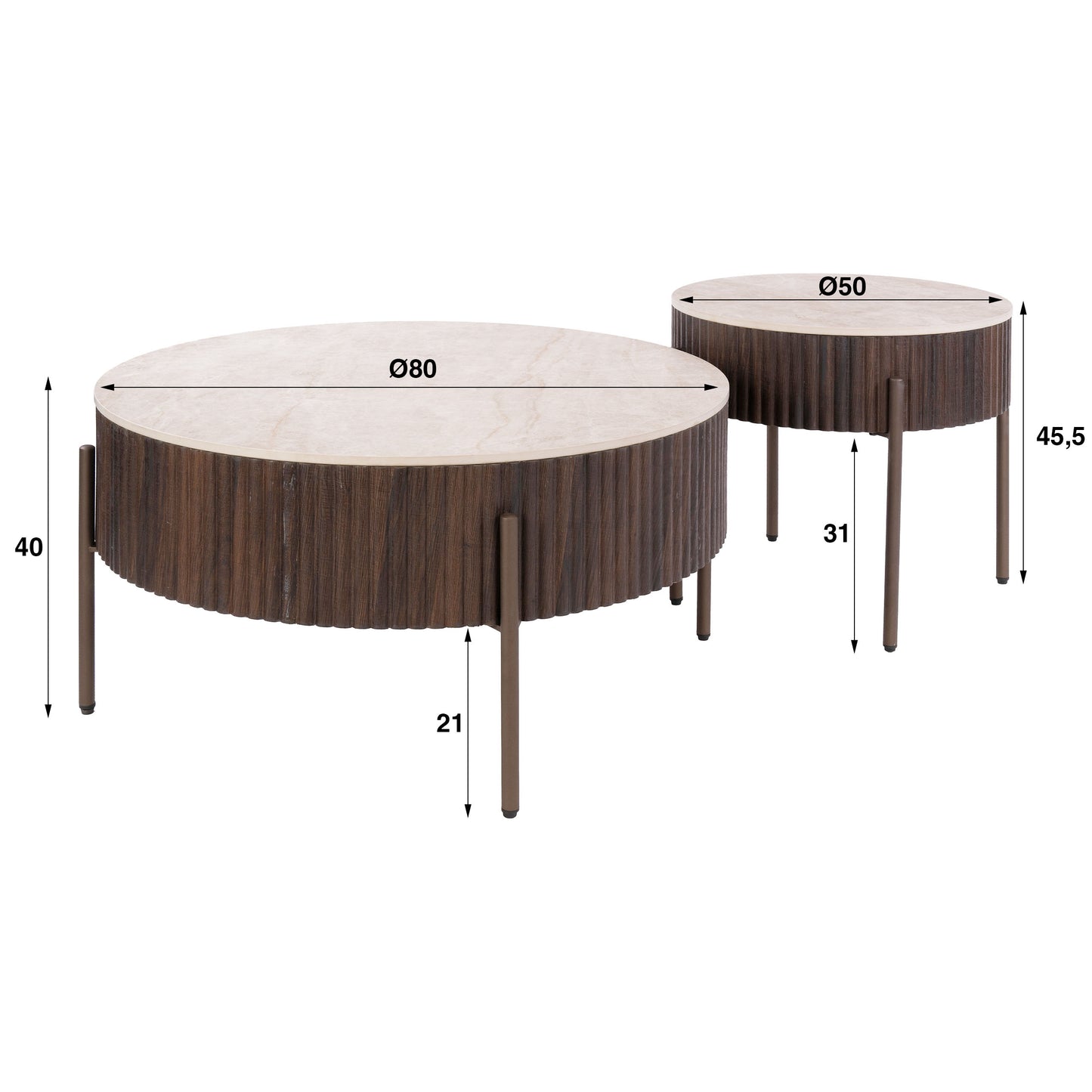Couchtisch – rund – 80×80×40 cm – 3D Keramik Taj Mahal | Modell N0324