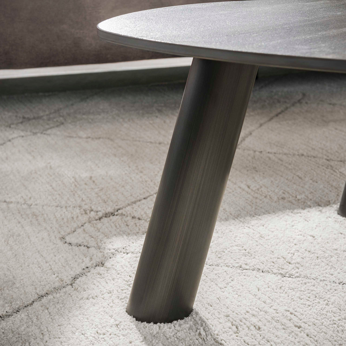 Couchtisch – 100×87×41 cm – 3D Keramik travertin schwarz/grau | Modell N0328