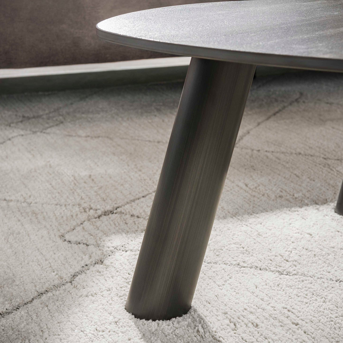 Couchtisch – 100×87×41 cm – 3D Keramik travertin schwarz/grau | Modell N0328