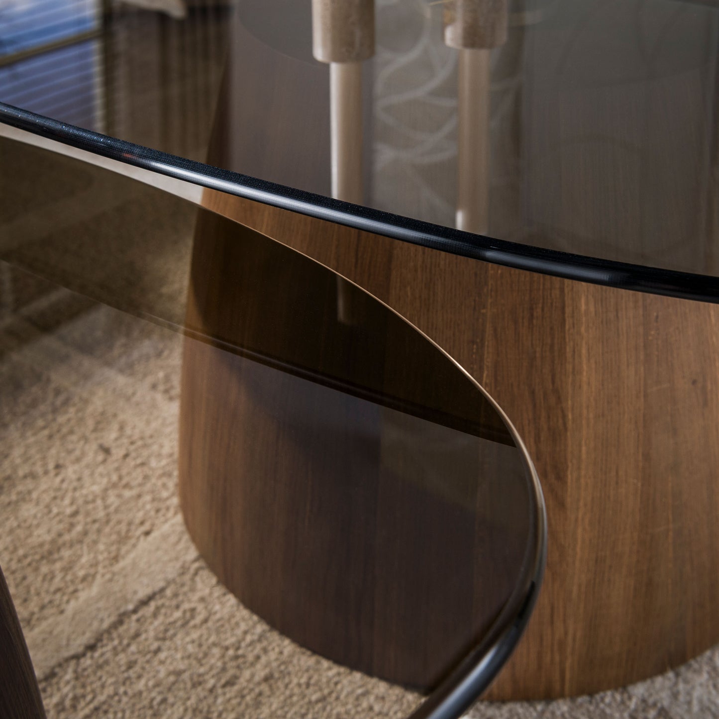 Couchtisch – 91×71×40 cm – Bronzefarbenes Glas | Modell N0333