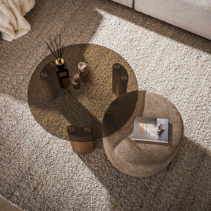 Couchtisch – 80×80×40 cm – Bronzefarbenes Glas | Modell N0336